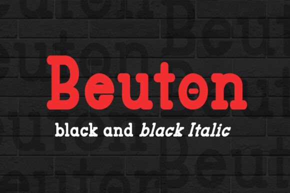 Beuton Black Font for Handmade Labels and Packaging