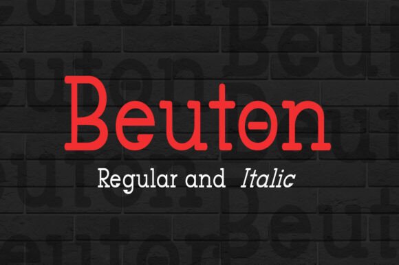 Beuton Regular Font for Handmade Labels and Branding