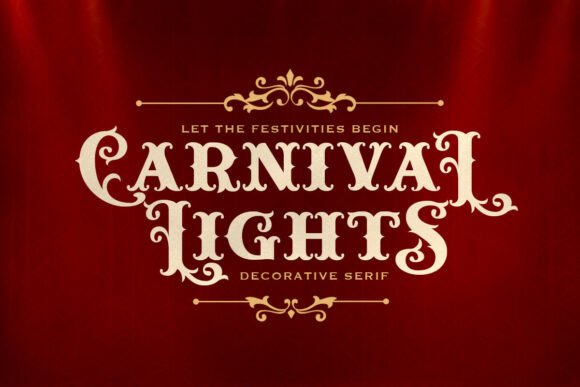 Carnival Lights Font: A Retro Serif for Editorial Design