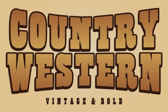 Country Western Font for Bold Editorial Design