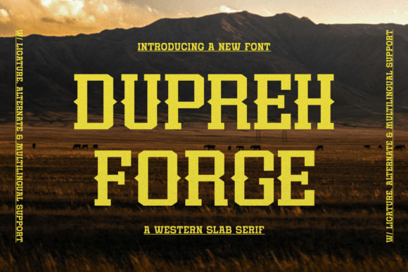 Dupreh Forge Font for Rugged Western Crafts
