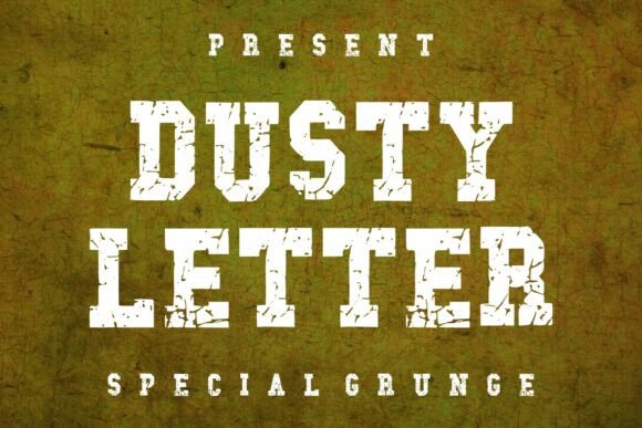 Dusty Letter Font for Authentic Western Crafts