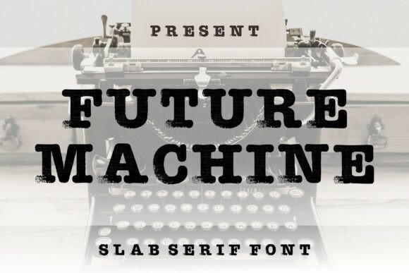 Future Machine Font: Bold Slab Serif for Modern Branding