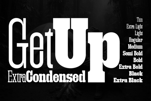 Getup Extra Condensed Font for Handmade Labels