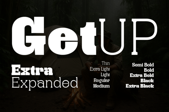 Getup Extra Expanded: Bold Slab Serif Design
