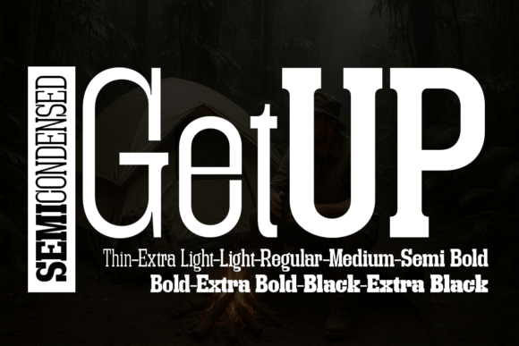Getup Semi Condensed Font for Small Business Branding