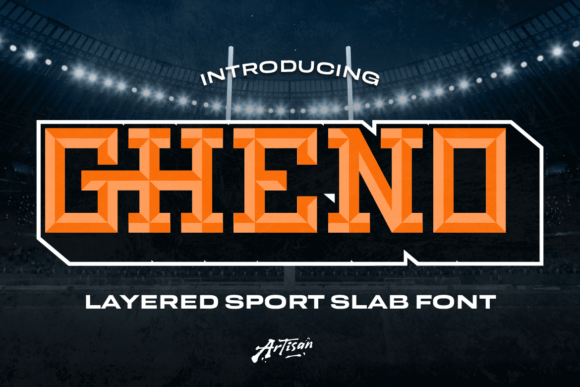 Gheno Font: Bold Slab Serif for Athletic Branding