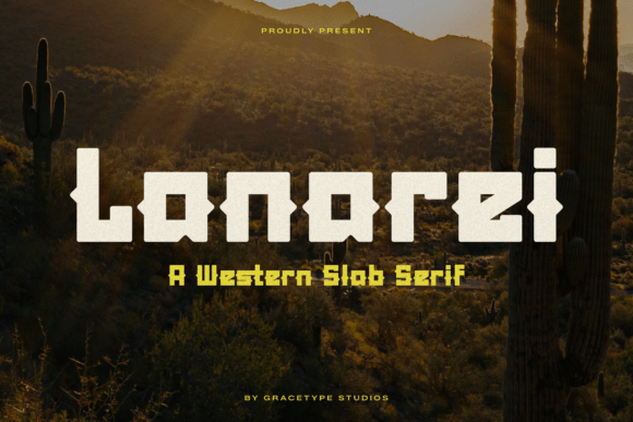 Lanarei Font: Bold Western Slab Serif for Digital Campaigns