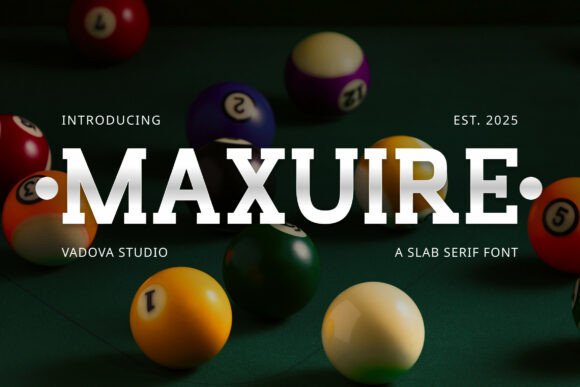 Maxuire Font: Bold Slab Serif for Digital Impact