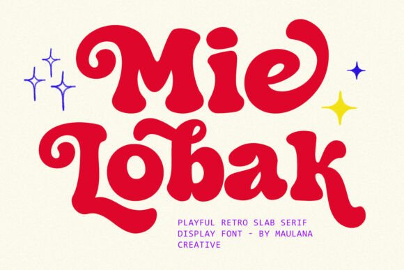 Mie Lobak Font: Retro Slab Serif for Brand Identity
