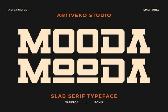 Mooda Font: Bold Slab Serif for High-Impact Campaigns