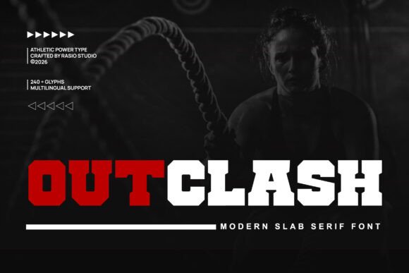 Outclash Font: Bold Slab Serif for High-Impact Campaigns