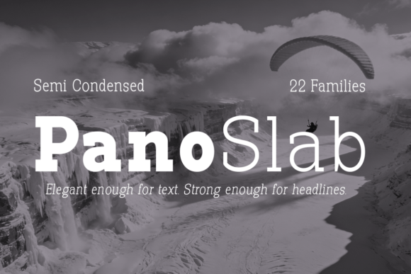Pano Slab Semi Condensed Font for Editorial Design