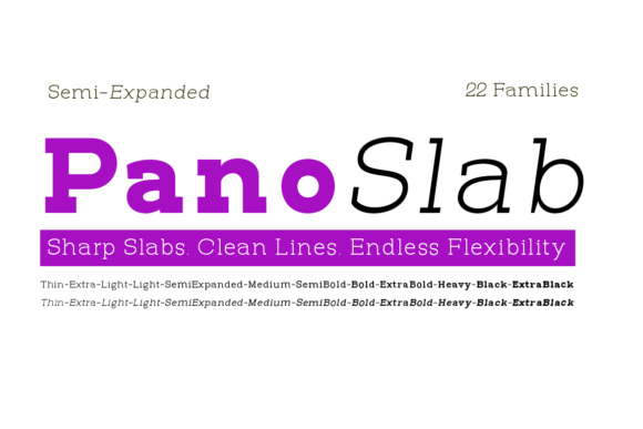Pano Slab Semi Expanded Font for Bold Brand Identity
