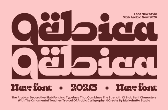 Qebica Font: Bold Arabic Branding for Small Business