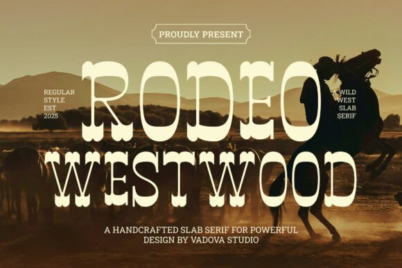 Rodeo Westwood Font: Rugged Slab Serif for Web Design