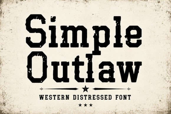 Simple Outlaw Font: Bold Western Branding for Small Business