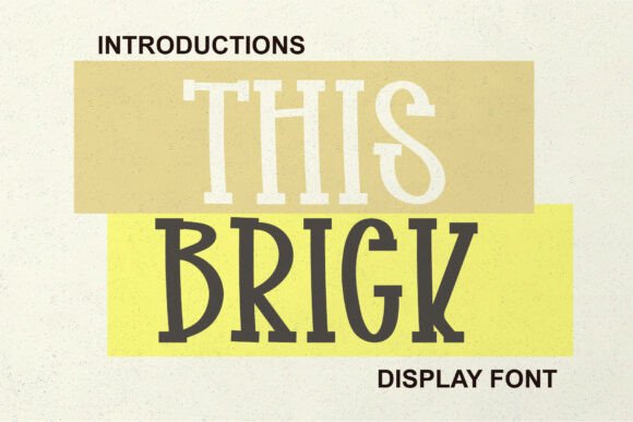 This Brick Font: Elegant Handwritten Style for Branding