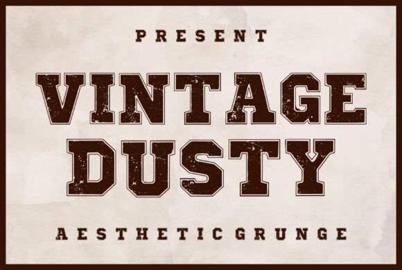 Vintage Dusty Font for Heritage Craft Projects