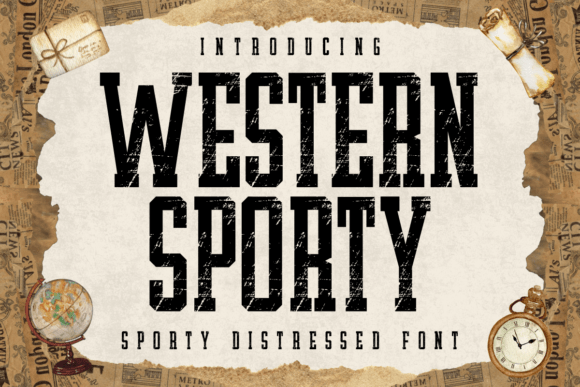 Western Sporty Font: Vintage Slab Serif for Business Branding